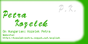 petra kozelek business card